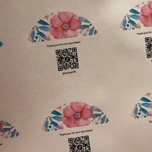 Custom made 60CT QR code thank you stickers